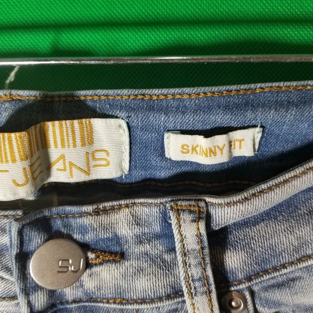 STREET JEANS Mens Size 30 DISTRESSED ACID LIGHT WASH SKINNY Fit Retro Streetwear